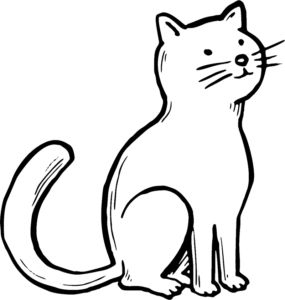 Sitzende Katze Grafik